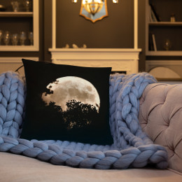Full Moon In The Trees Throw Pillow