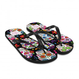 Loohoo's Shoes Day of the Dead Flip-Flops