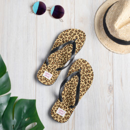 Loohoo's Shoes Leopard Print Flip-Flops